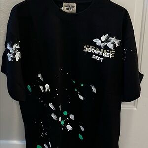 Gallery Dept Black Paint-Splatter Graphic Tee